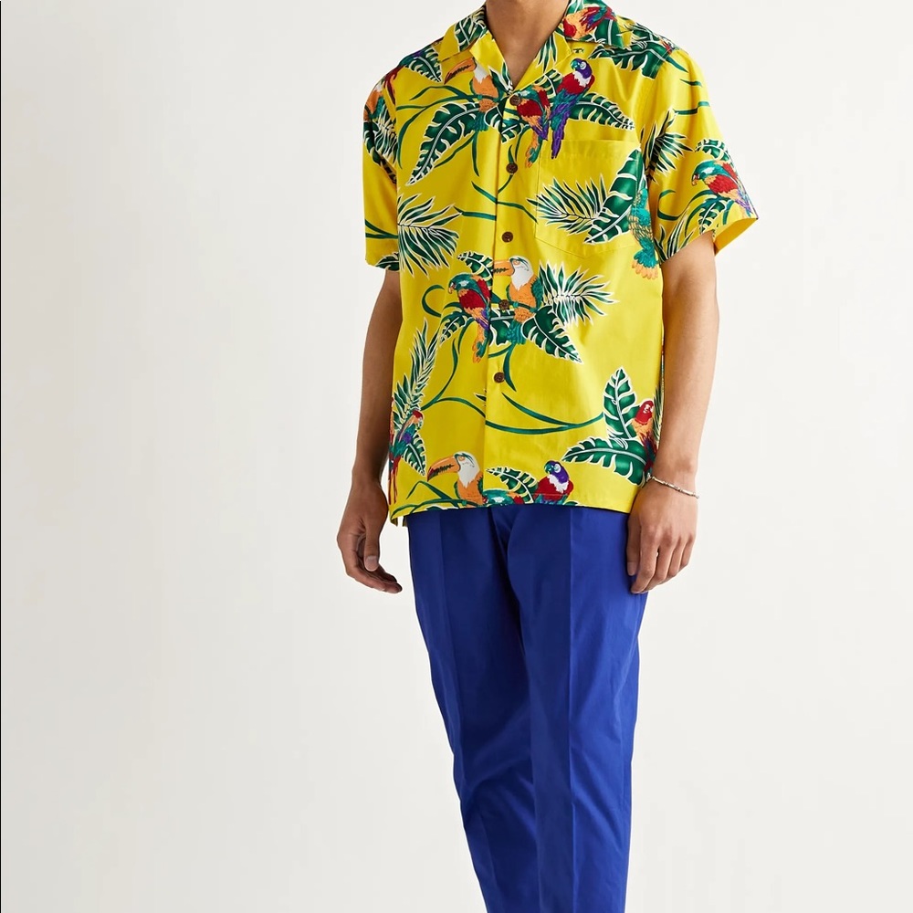 Men’s tropical BUTTON UP t shirt